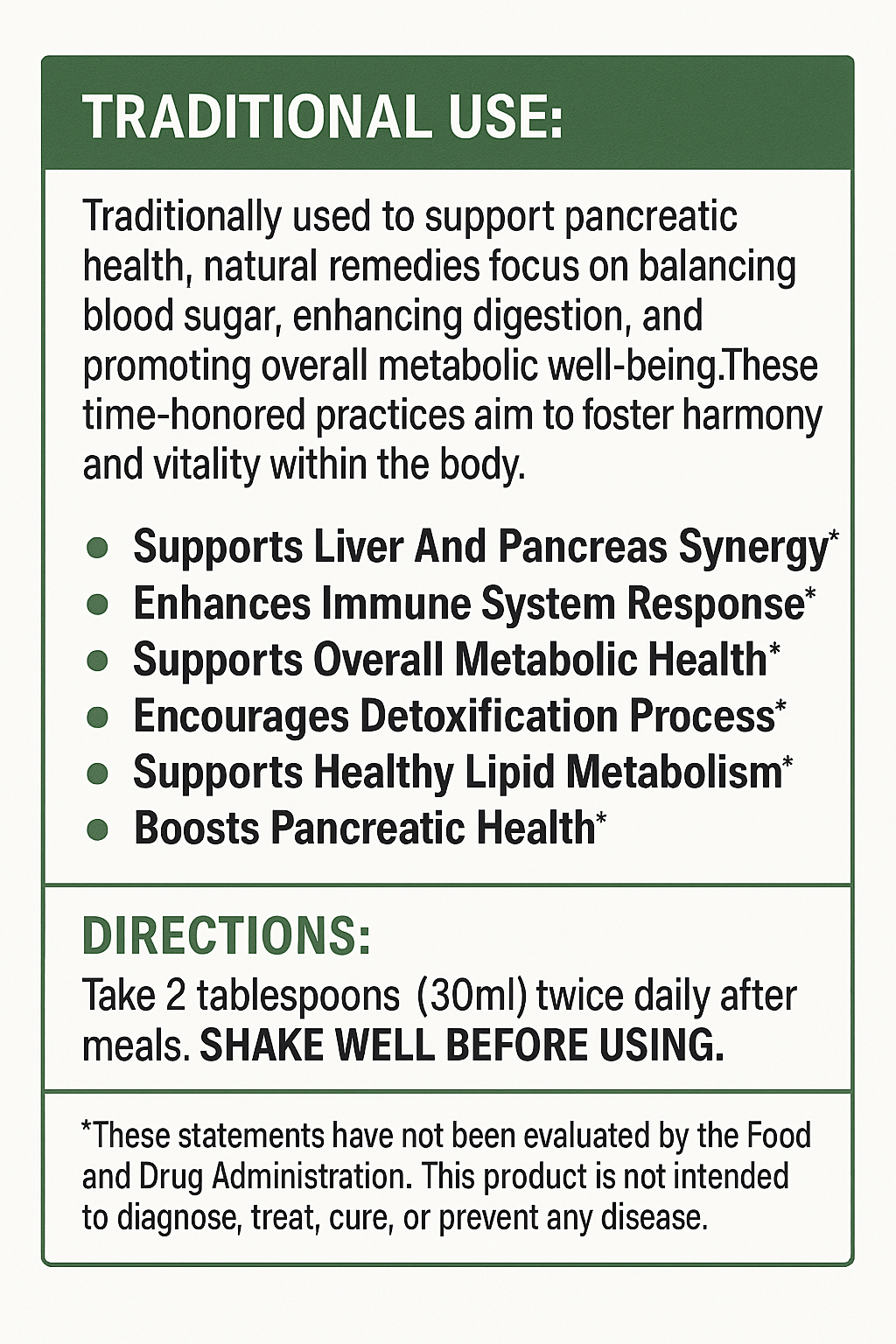 Pancreas Formula – Natural Wellness in Every Drop