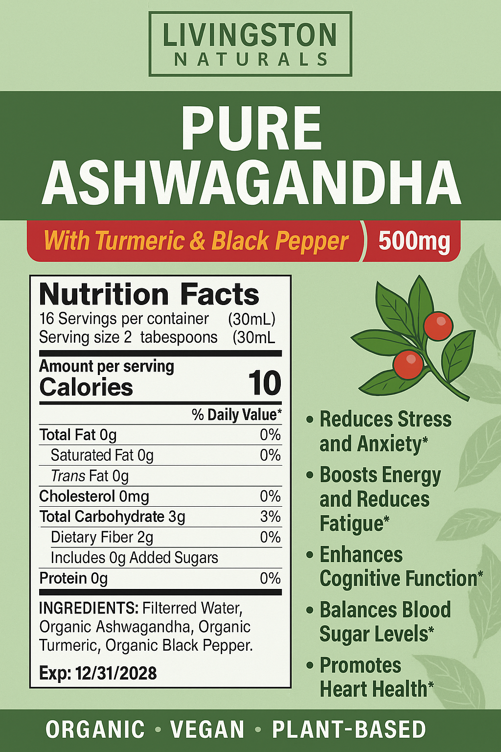 PURE Ashwagandha – Natural Support for Stress, Sleep & Vitality