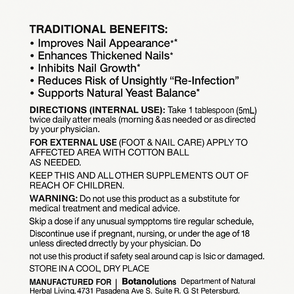 Nail Fungus Formula  - Nature Defense for Strong, Clear Nails