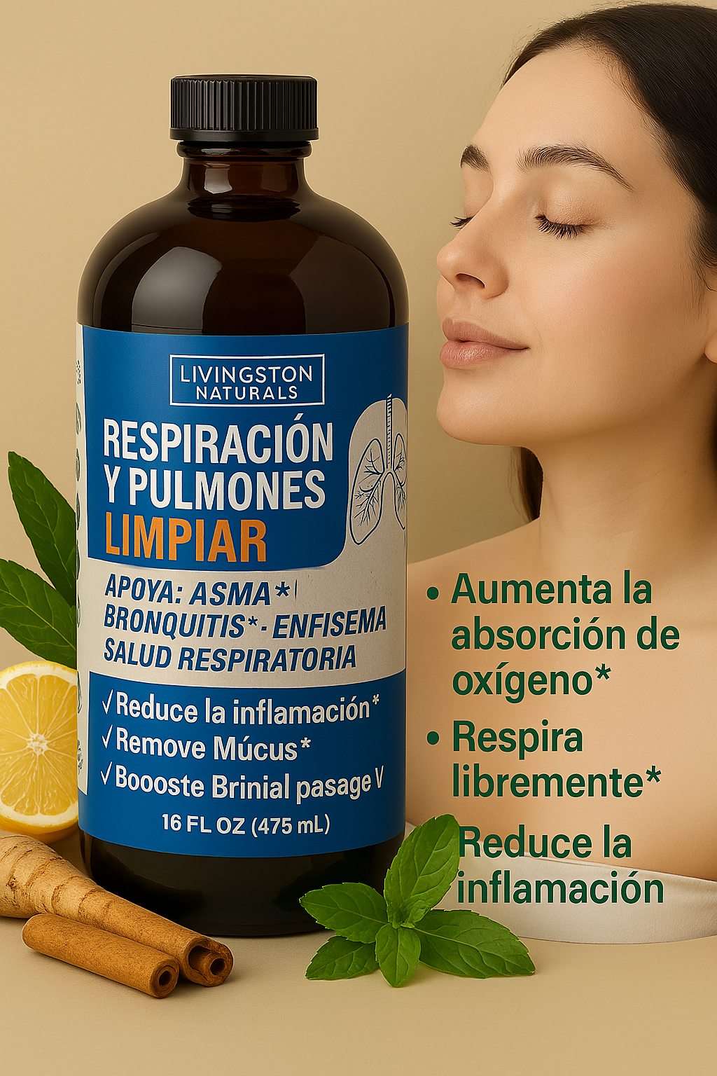 Lung & Breathing Cleanse - Supports Asthma, Bronchitis & Emphysema (16 fl oz)