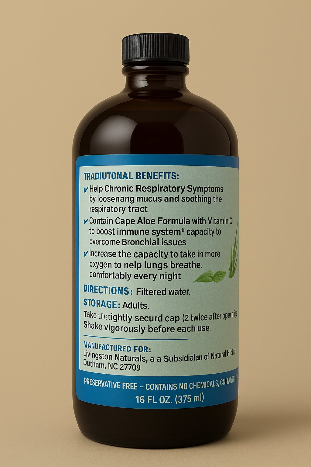 Lung & Breathing Cleanse - Supports Asthma, Bronchitis & Emphysema (16 fl oz)