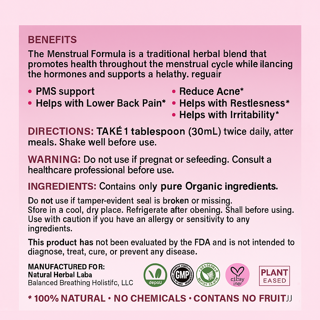 Natural Cycle Menstrual Tonic-Monthly Relief Support for Woman